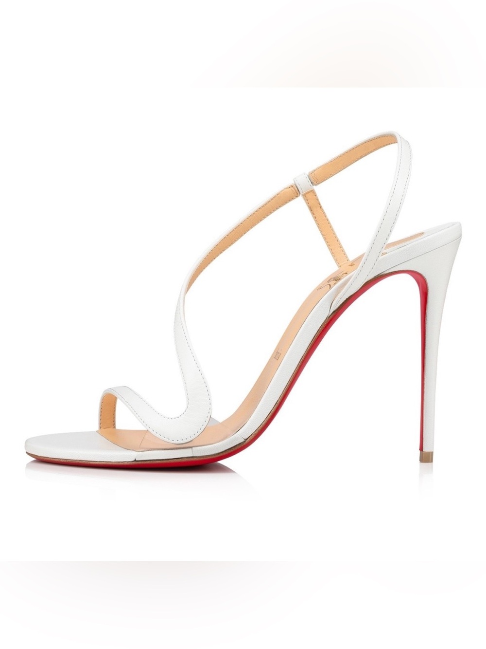 Christian Louboutin Rosalie White wedding bride sandals heels